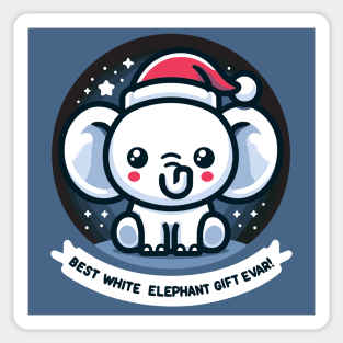 Cute Best White Elephant Gift Evar! Sticker